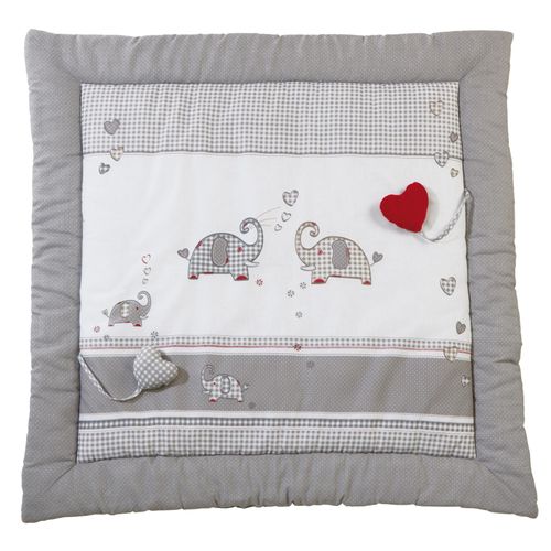SPIEL- UND KRABBELDECKE 100 x 100 cm Jumbo twins grau