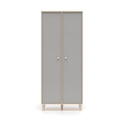 SCHRANK 2 Türen Alycia Beige - Grau - Holzeffekt