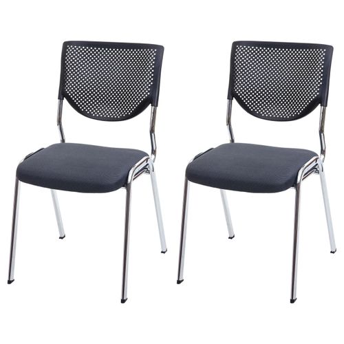 BESUCHERSTUHL Grau 2er-Set