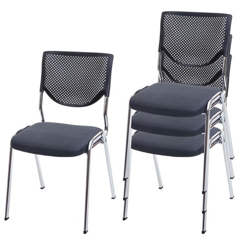 BESUCHERSTUHL Grau 4er-Set