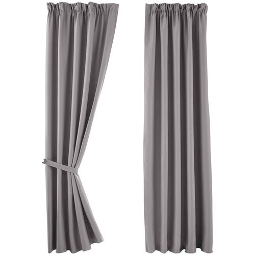 VORHANG 2ER SET NEWYORK HxB 225x295 cm Grau