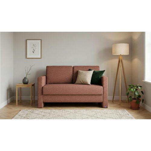 BRUNO Schlafsofa 120cm in Hazelnut | stabiles Massivholz & Boxspringkomfort