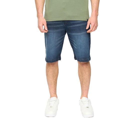 Crosshatch Heren Kamaline Denim Shorts (Donkere wasbeurt)
