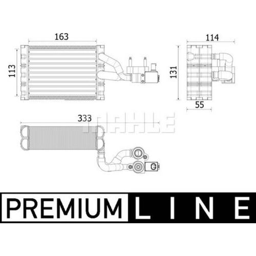 MAHLE AE 162 000P Verdampfer Klimaanlage Klimaverdampfer für VOLVO XC90 II (256)