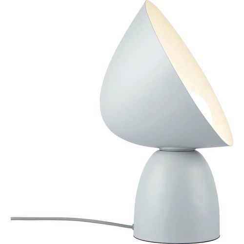 Nordlux Hello Tischlampe Grau Glas, drehbarer Schirm, direktes/indirektes Licht