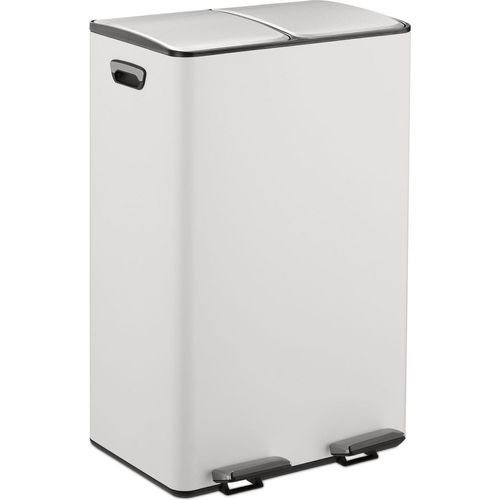 Treteimer mit zwei Fächern, 2 x 30 l Fassungsvermögen