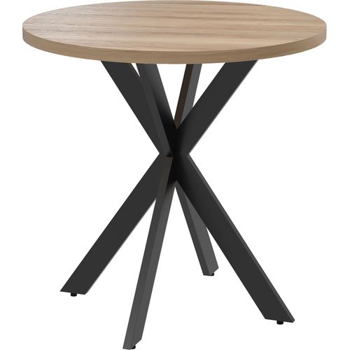 Esstisch 75 x 75 cm rund Küchentisch für 2-4 Personen modern Esszimmertisch mit Spinnenfuß Braun