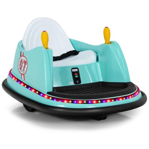 6V Kinder-Autoscooter mit Fernbedienung und 360°-Drehung, Grün