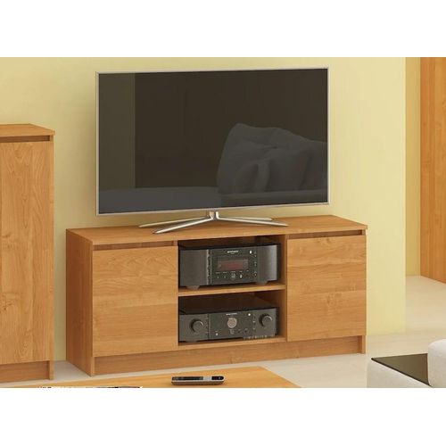 TV-Tisch YMARIN Erle 120x55x40 cm mit 2 Türen und Kabeldurchführungen