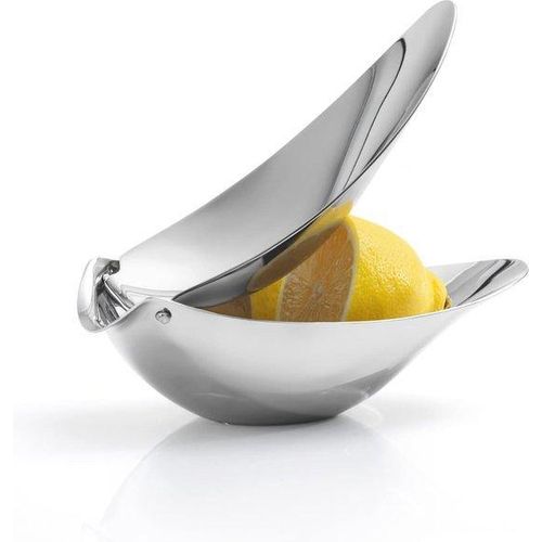 Citrus-Presser - 17,5 x 9,2 x 5,6 cm, silber, effizienter Zitronensaft-Entzug