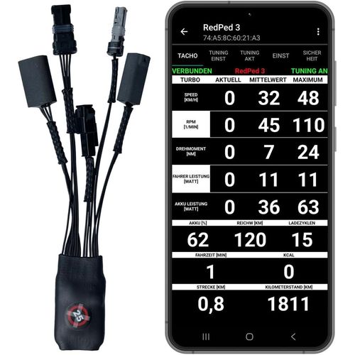 RedPed 3 für Bosch Gen2 bis Gen4 E-Bike Tuning mit App (NICHT Bosch Smart) eBike