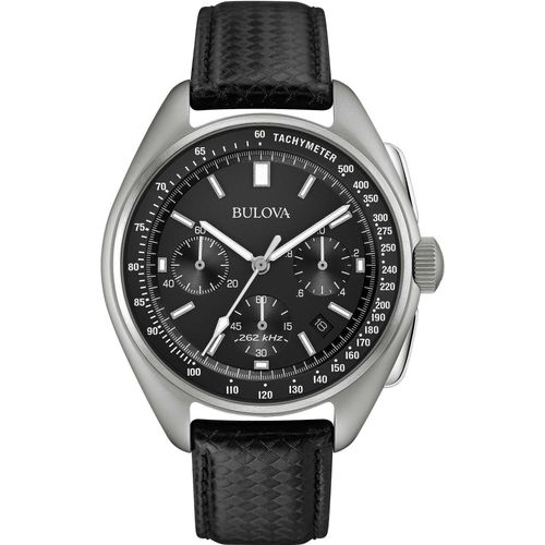 Bulova Herrenuhr 96B251 Lunar Pilot Chronograph Edelstahl Lederband Saphirglas Mondlandung der Apollo 15