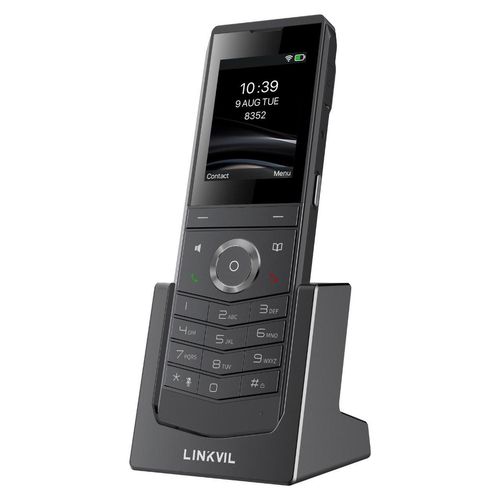 Fanvil W611W V2, IP-Mobiltelefon, Schwarz, Kabelloses Mobilteil, 4 Zeilen, 1000 Eintragungen, LCD