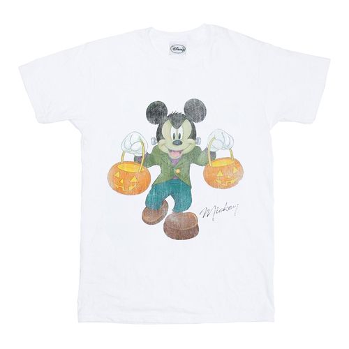 Disney Heren Frankenstein Mickey Mouse T-Shirt (Wit)