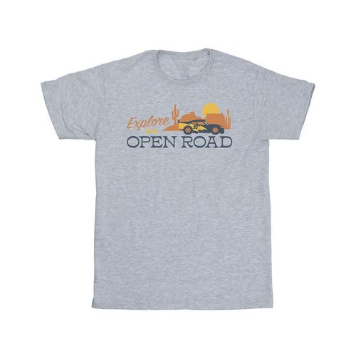 Disney Heren Auto's Verkennen De Open Weg T-Shirt (Sportgrijs)