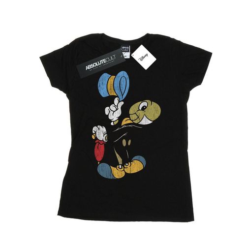 Disney - "Pinocchio Jiminy Cricket" T-Shirt für Damen (Schwarz)