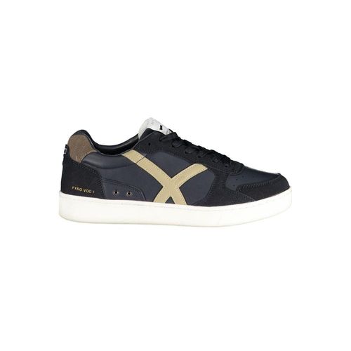 Gas Blauw Polyurethaan Heren Sneakers