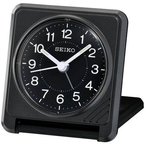 Reisewecker SEIKO "QHT015K", schwarz, Wecker, Reisewecker, Wecker, Piepalarm, inkl. Batterie