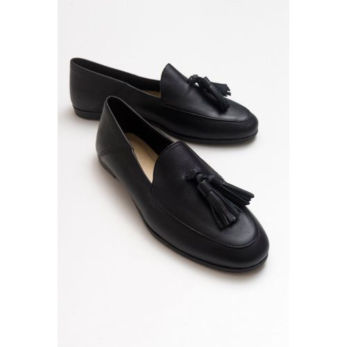 Mona Zacht Leren Kwast Loafer Dames