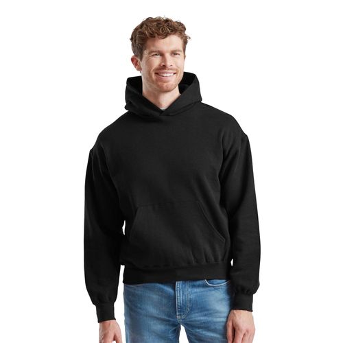 Fruit of the Loom Heren Supercotton Hoodie (Zwart)