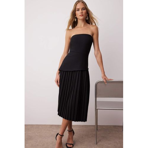 Ärmelloses, gerades A-Linien-Kleid für Damen, Midi-Länge, geeignet für Tag und Abend