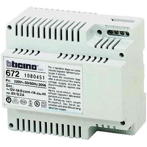 bticino 672, Gegensprechanlage, Drinnen, 230 V, 50/60 Hz, 8 V, AC-an-DC