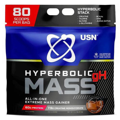 USN Hyperbolic All in One Mass (6000g) Dutch Chocolate - Gewichtszunahme - Mit Kreatin