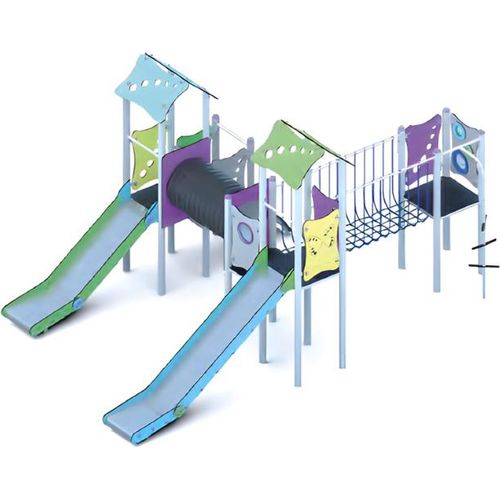 Kinderspielplatz Spielgelände Spielpark Hochwertigkeit Rutschbahn Aktivplatz