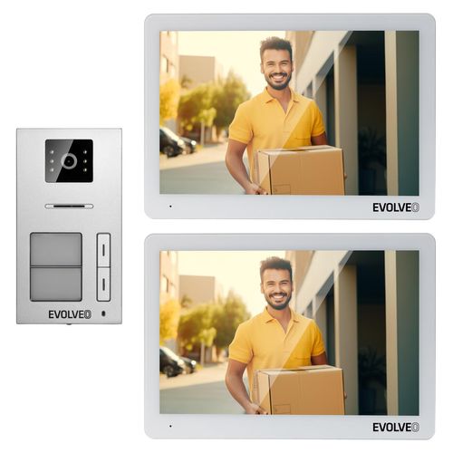 EVOLVEO DoorPhone 20-2W - 2 drátový videotelefon s aplikací pro dv domácnosti a 32GB pamtí