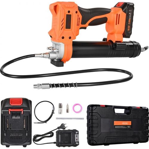 20V Akku Fettpresse - Grease Fett Gun mit 2,0Ah - Einhandfettpresse mit 90cm Schlauch