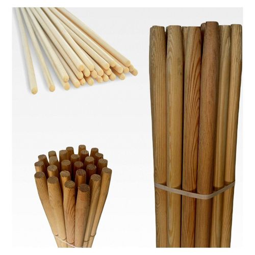 Besenstiel 120 cm - Holzstiel - Gerätestiel - Spatenstiel - Ersatzstiel - Gartengeräte - Buchenholz - 10 Stück