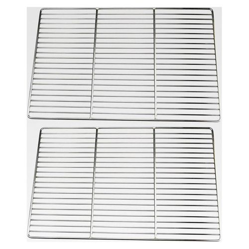 2-teiliger Grillrost aus Edelstahl 60 x 44,5 cm mit 10 mm Abstand zwischen den Stäben für Weber Spirit 310 320 330 bis Modell 2024
