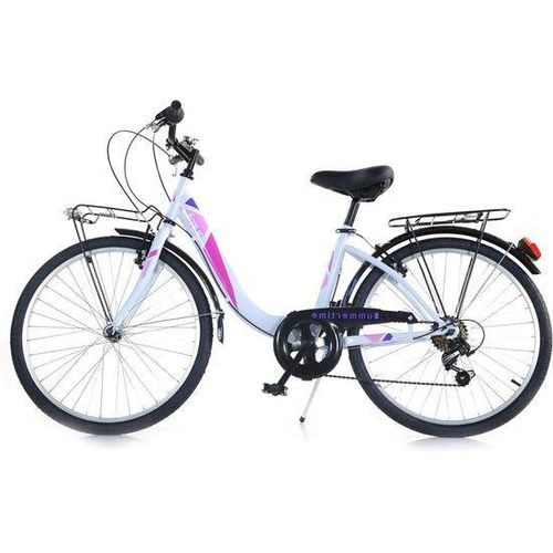 Jugendrad - Stadt-Rad - Tagesgebrauch - V-Bremse - 24 Zoll - Weiss