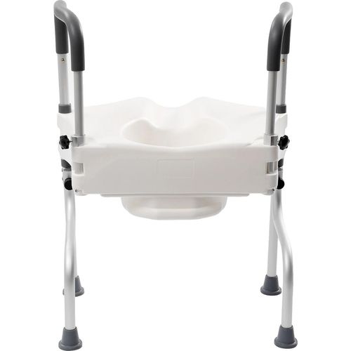 Toilettensitzerhöhung, Armlehnen, verstellbare Höhe, Weiß