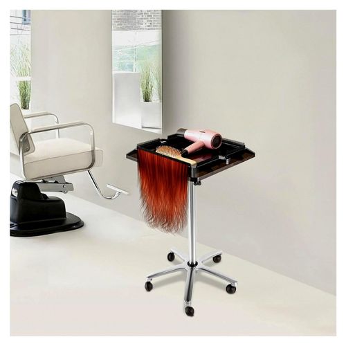 Mobiler Friseurwagen mit 5 Rollen, 20 kg Tragfähigkeit, Höhenverstellbar (70-110 cm), für Tattoo-Arbeiten, Spa und Zahntablett (40×40 cm)