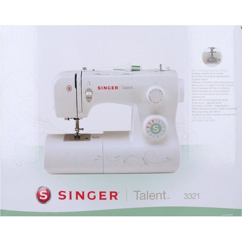 Singer TALENT 3321 Halbautomatische Nähmaschine 85 Watt 1100 U/min 21 Nähprogramme