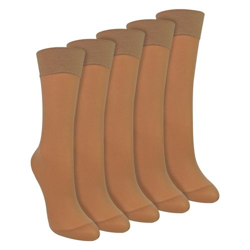 5er-Pack Damen Knöchelsocken 15 Denier Leichte Durchsichtige Socken