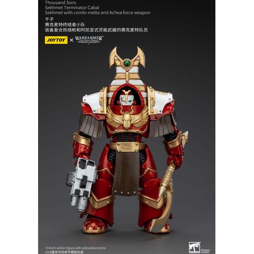 Warhammer The Horus Heresy Actionfigur 1/18 Thousand Sons Sekhmet Terminator Cabal Sekhmet with Combi-Melta and Achea Force Weapon 14 cm
