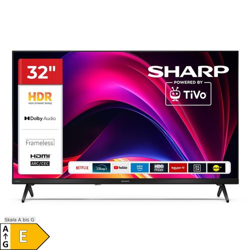 Sharp 32HE2745E Fernseher 32 Zoll Smart TV powered by TiVo - HDR Fernseher mit HD Auflösung (2026)