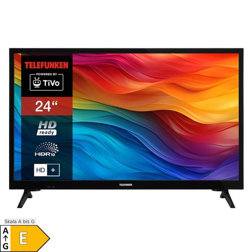 Telefunken XH24TO550S Fernseher 24 Zoll HD Smart TV HDR, 6 Monate HD+ inkl., Triple-Tuner (2026)