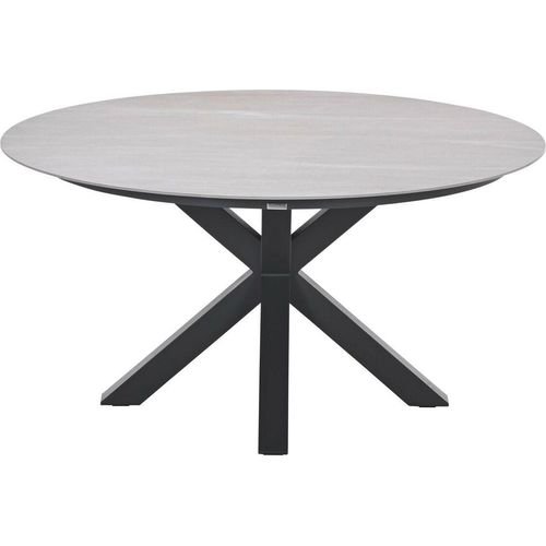 Lowland Tisch - Ø150 cm - carbon black - Centostone Napoli sand