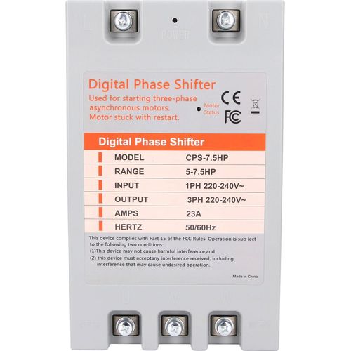 Einphasen- auf Dreiphasen-Umrichter, 7,5 PS, digitaler Phasenumrichter, 220C240 V AC