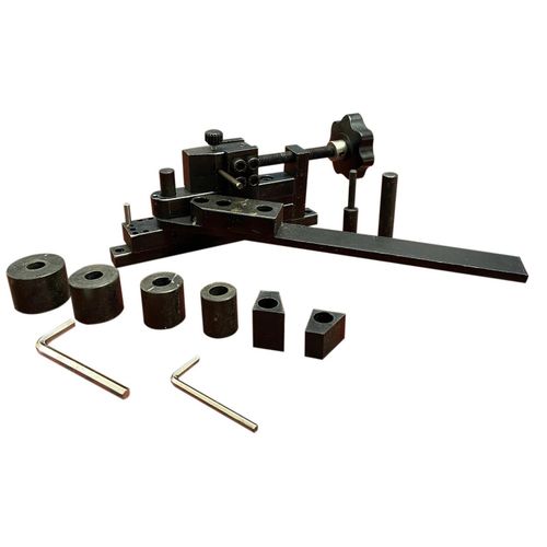Manuelle Metallbiegemaschine - Mini Stab- & Drahtbieger - Für Stahl bis 12 mm Ø - Biegewinkel bis 190° - 32×30×10 cm - Schwarz