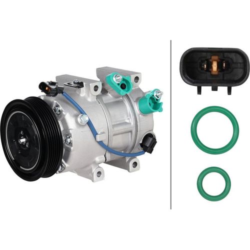Klimakompressor 12 V Ø 113,5 mm HELLA Thermo-Expertise für u.a. KIA OPTIMA