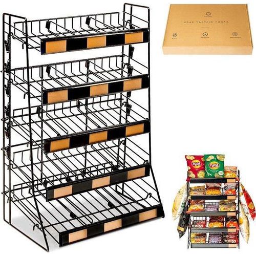 Snackdisplay für den Schreibtisch | Display für Chips und Snacks für Geschäfte | Schreibtischsnackstand für den Arbeitsplatz | Snackstand für Büros und Geschäfte.