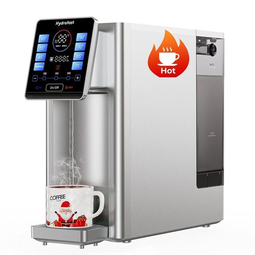 Hydrofast W100 Auftisch Wasserfilter mit Umkehrosmose, UV-Filterung, 6-Stufen-Filtration und 8 Temperatureinstellungen