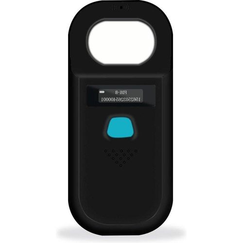 Tierfutter-Scanner 134,2kHz/125kHz ISO11784(85)/FDX-B/ID64/EMID RFID - Haustier Lesegerät - 128 Datensätze Speicherung - Schwarz