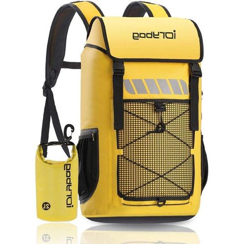 Wasserdichter 45L Rucksack in Gelb für Wassersportarten