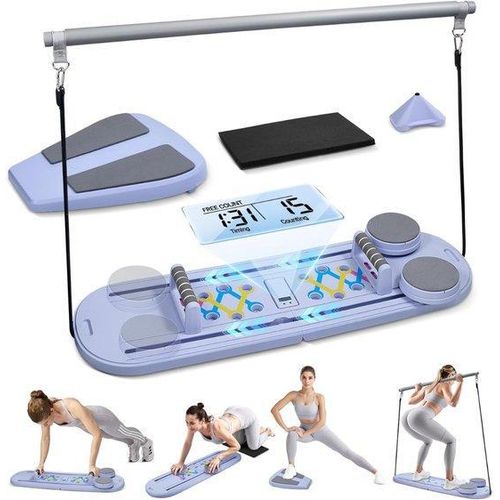 Pilates Reformer - 5-in-1 Pilates Reformgerät - Für Zuhause - Faltbare Bauchmuskelbank - Bauchmuskelbank - Mit automatischem Rückprall für Bauchmuskelübungen - Rad Pilates-Trainingsgerät für Ganzkörper-Pilates