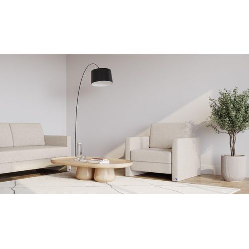 BRUNO Schlafsessel 70cm in Creme Ecru Beige | praktische Größe | stabiles Massivholz & Boxspringkomfort